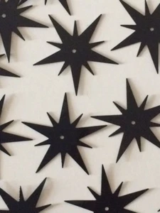 Sequins 25mm Black Gloss Star Snowflake 1inch x 30 DIY Halloween Craft - Bild 1 von 1