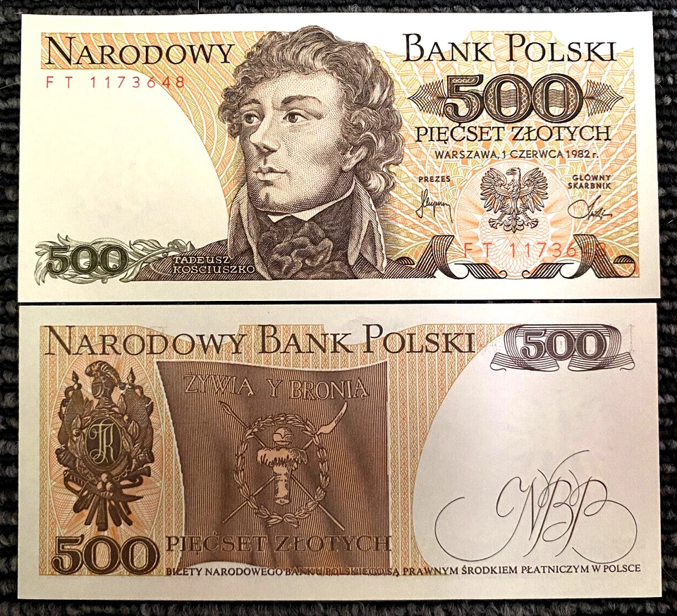 Poland 500 Zlotych 1982 Banknote World Paper Money UNC - Image 1 of 1