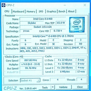 SR2L7 - Procesador Intel Core i5-6400 2,70 GHz LGA1151 cuatro núcleos 6 MB CPU - Imagen 1 de 3