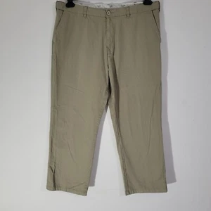 Mens BHS Chino Trousers Beige Flexi Elastic Waist 40 Leg 29 Straight Comfort - Picture 1 of 14
