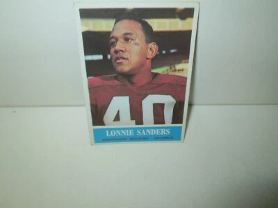 LONNIE SANDERS 1964 Philadelphia Card #193 Rookie Rc WASHINGTON REDSKINS RB EXC - Image 1 of 2