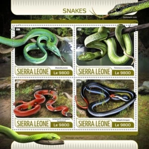 Sierra Leone - 2017 Snakes - 4 Stamp Sheet - SRL17607a - Picture 1 of 1
