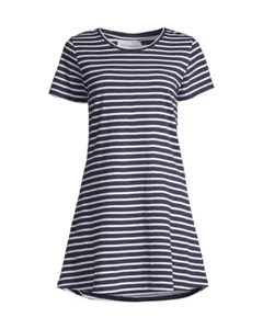 NWT Addison Bay Belmont T-Shirt Dress In Navy Blue & White Size XL - Picture 1 of 8