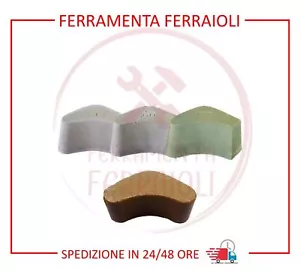 VIRGOLE GENOVESI ABRASIVI PER LEVIGARE MARMO PIETRA TRAVERTINO ONICE 3 PEZZI - Foto 1 di 12