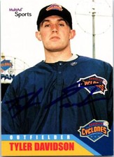 Tyler Davidson signed baseball card (Brooklyn Cyclones) 2002 MultiAd Sports #12