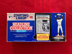 1992 Kenner Rickey Henderson Starting Lineup action figure / SB record / A's