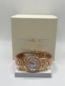 Michael Kors Camille MK3253 Damen Armbanduhr weißes Zifferblatt Roségoldband - Bild 1 von 12