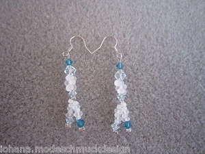 Pendientes "Mia" con elementos Swarovski, varios colores, hechos a mano, color a mano - Imagen 1 de 6