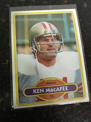 TOPPS FOOTBALL 1980 KEN MACAFEE CARD 71 SAN FRANCISCO 49ERS EXCELLENT - Image 1 of 2