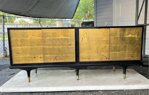 Renzo Rutili Asian Modernist Credenza by Johnson Furniture Mid century Modern Cover