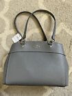 COACH handbag, heather grey, short and long straps, medium size New