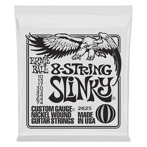 Corde per chitarra originali Ernie Ball Slinky 8 corde nichelate 10-74 P02625 - Foto 1 di 1