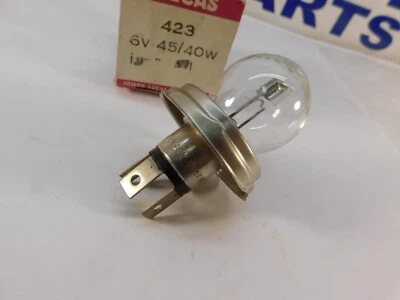 Lucas Bulb LLB423 Headlight  6-Volt 45/40 Watt    Motorcycle  Fiat 500   Vintage - Image 1 of 4