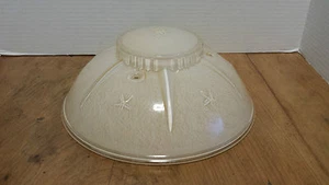 Vintage glass shade for ceiling light fixture RETRO 1950's STARS Cream RB-2 - Picture 1 of 4