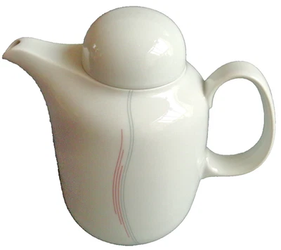 Arzberg 5500 Brasilia Kaffeekanne 1L Linie Grau Rot Porzellan Kanne 20 x 12 cm Foto 1 de 4