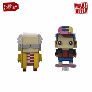 Doctor Brown Marty McFly Brickheadz Duo from Film 330 Pcs - Picture 1 of 5