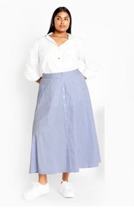 City Chic Skylight Midi Skirt Size L 20 BNWT - Picture 1 of 10
