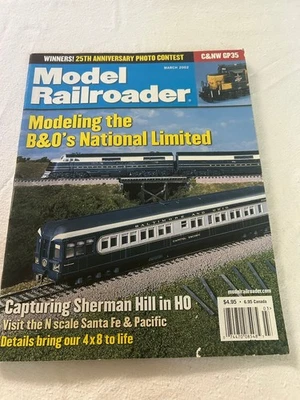 Model Railroader Magazine March 2002 Modeling B&O National Limited Kalmbach - Image 1 of 2