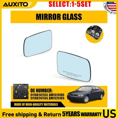 Espejo retrovisor térmico vidrio tintado azul paso conductor para BMW 760i 760Li 2004-2008 2-10X Foto 1 de 4