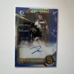 2022 Blue Bowman Chrome Mega Box Mojo Autograph James Wood On Card Auto /150 - Picture 1 of 6