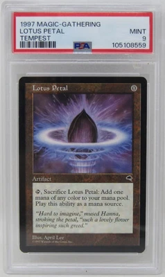 Lotus Petal PSA 9 Magic: the Gathering 1997 Tempest Mint - Image 1 of 2