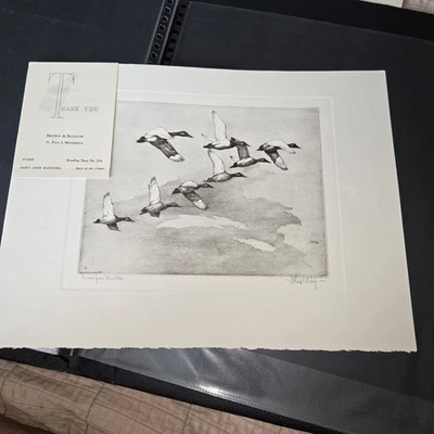 Pintura marrón Bigelow 12x16 impresión taliocromática de Manitoba Richard E Bishop Foto 1 de 4