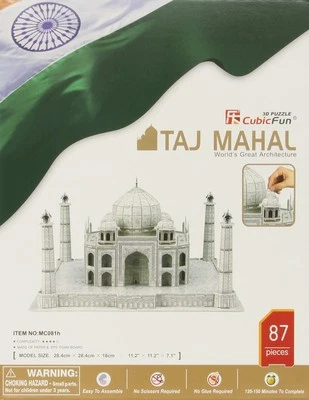 87 Piece 3D Puzzle Model Kit - Taj Mahal - Image 1 of 2
