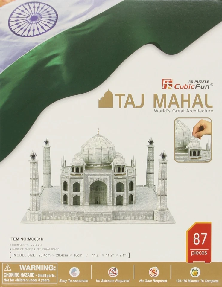 87 Piece 3D Puzzle Model Kit - Taj Mahal - Image 1 of 2