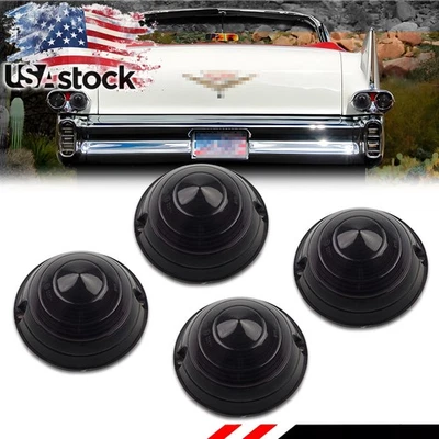 4x Lentes de luz de respaldo de cola de humo para Cadillac DeVille 1958 y chasis comercial Foto 1 de 4