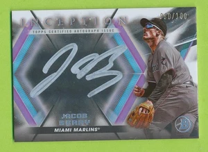 2023 Bowman Inception Silver Autograph - Jacob Berry (ISS-JBY)  Marlins  90/100 - Picture 1 of 2