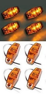 12V 10-30V truck side light 2LED general wide warning light amber yellow 10pcs - Picture 1 of 13