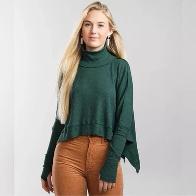 We The Free Moon Daisy Mockneck Oversized Thermal Pullover Women’s Size Medium - Image 1 of 4