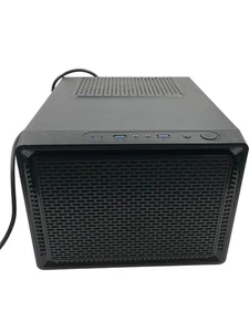 Black Mini Tower Case USB Ports Compact Computer Chassis T2080 U14 - Picture 1 of 4