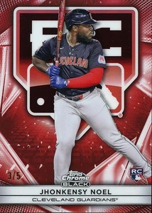 Jhonkensy Noel 2025 Topps Cromo Negro ROJO Refractor RC Rookie Guardians 3/5 - Imagen 1 de 2