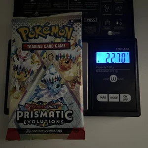 (VERY HEAVY) 22,70g Prismatic Evolutions Pokemon TCG Booster Pack (SEALED)✅ - Bild 1 von 2