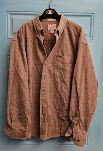 Vintage Woolrich Chamois Long Sleeve Shirt Thick Cotton Button Up Mens XXL - Picture 1 of 6
