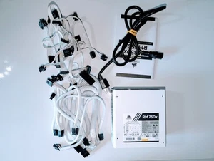 Corsair RM750x White 750 W 80+ Gold Certified Fully Modular ATX Power Supply - Afbeelding 1 van 6