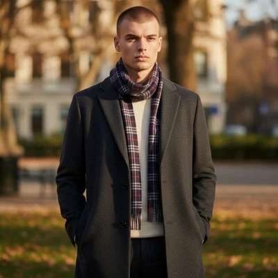 90's Burberry Checked Scarf 100% Lambswool Authentic  - Image 1 of 4