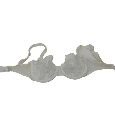 Sexy Sujetador Passionata Mujer 32D Blanco Transparente Floral Encaje Con Aros Lencería Malla Foto 1 de 4