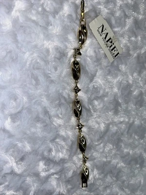 "Pulsera Napier 1980 vintage tono dorado nueva con etiquetas bonita, clásica, elegante imperdible 7""" Foto 1 de 4