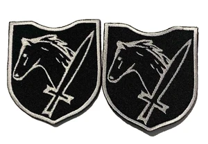 Set of 2 chevrons. 8th Waffen SS Cavalry Division "Florian Geyer" Wehrmacht. - Picture 1 of 3