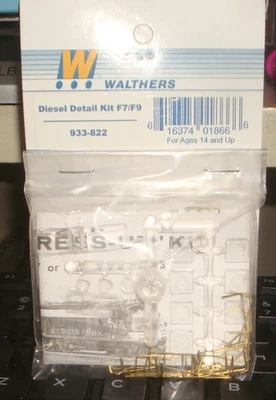 Kit de vestir Walthers 933-822 compatível com caixa azul Athearn escala HO F7 F9 unidades A/B - Imagem 1 de 3