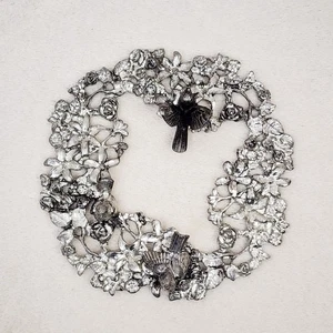 Cubierta de vajilla decorativa de pájaro de metal ornamentado de colección 758GAR firmada texturizada - Imagen 1 de 10