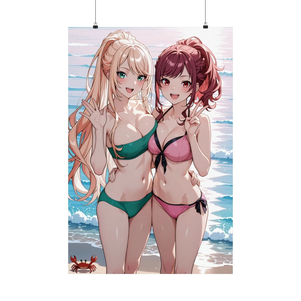 ANIMECLASSMERCH Lexia Von Arselia Kaede Kazama Cheat Musou Anime Girl Beach Bikini Wall Poster