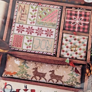 Jeannette Douglas "Christmas Box" Chart & Wool Felt Embellishment Pack | Rare! - Picture 1 of 4