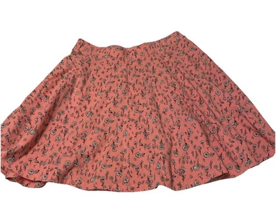 SO Juniors Skater Skirt Floral Print Cotton Spandex Elastic Waist Size Large - Image 1 of 4