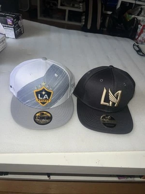 New Era 9FIFTY LAFC MLS Gorra Snapback Negra Dorada y LA GALAXY Fútbol Nuevo Lote Foto 1 de 4