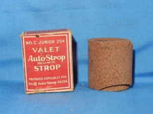 Vintage Valet Auto Strop No C Junior Leather Strop in scatola originale RARO - Foto 1 di 10
