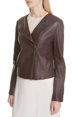 NWT $995 Vince Cross Front Leather Jacket Size L - Image 1 of 4