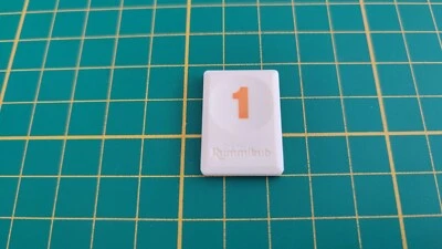Tuile chiffre 1 orange jeu Rummikub rami des chiffres jeu de voyage Hasbro C68 - Photo 1/2